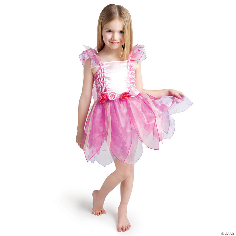 Pink and White Princess Fairy Girl Toddler Halloween Costume - Small Image