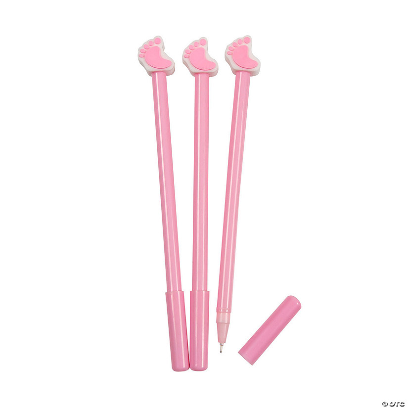Pink Baby Feet Pens - 12 Pc. Image
