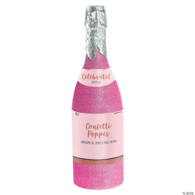 Pink Glitter Bottle Confetti Party Popper Image