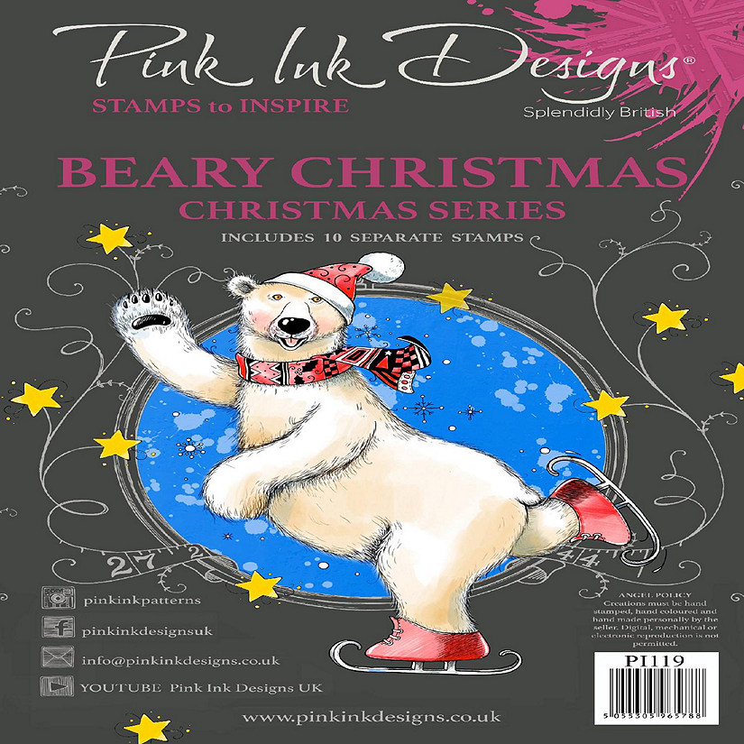 Pink Ink Designs Beary Christmas A5 Clear Stamp Image
