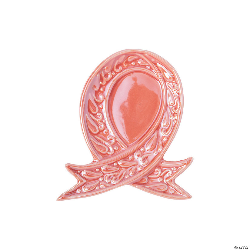 Pink Ribbon Jewelry Dish Image