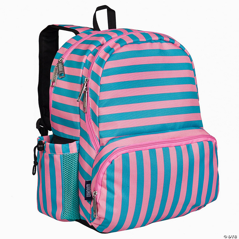 Pink Stripes 17 Inch Backpack Image