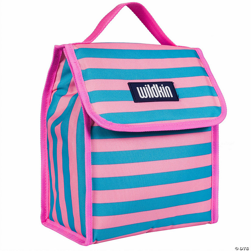 Pink Stripes Lunch Bag Image
