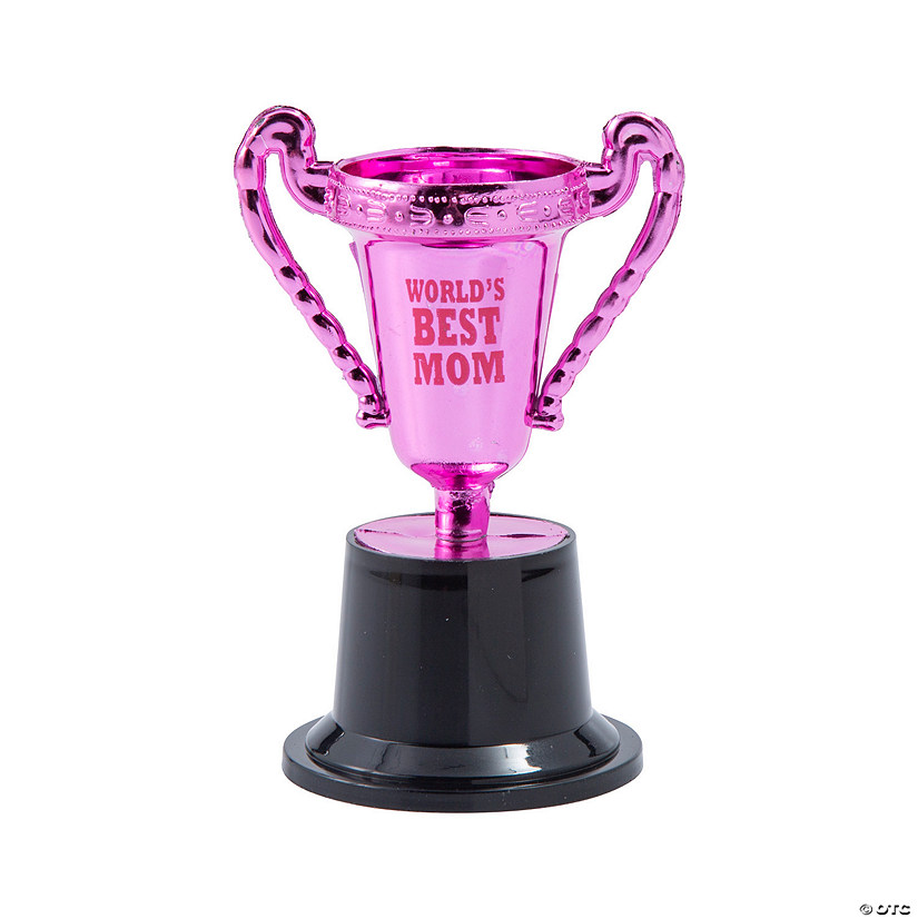 Pink World&#8217;s Best Mom Trophies - 12 Pc. Image