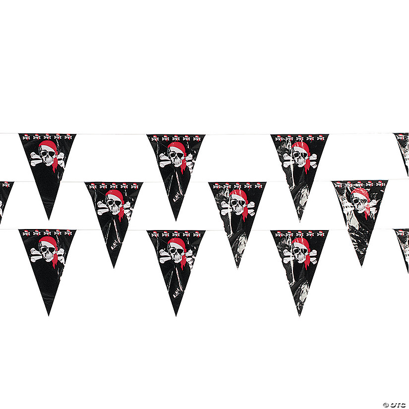 Pirate Plastic Pennant Banner Image