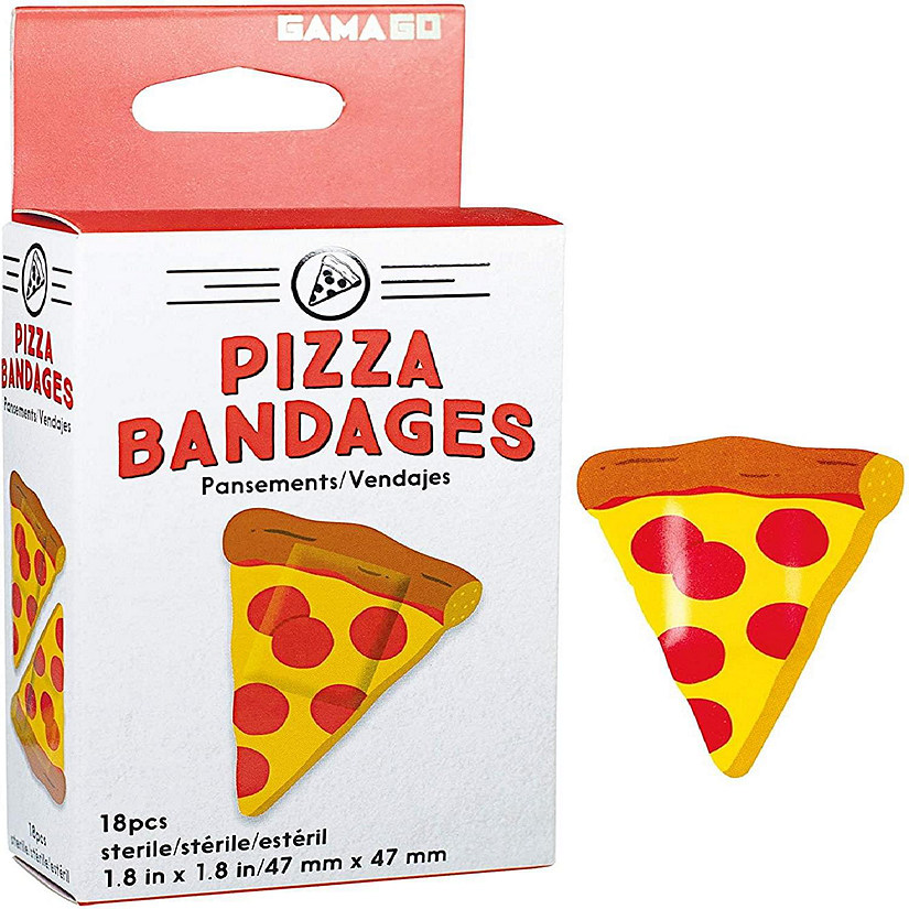 Pizza Bandages  Set of 18 Individually Wrapped Self Adhesive Bandages Image