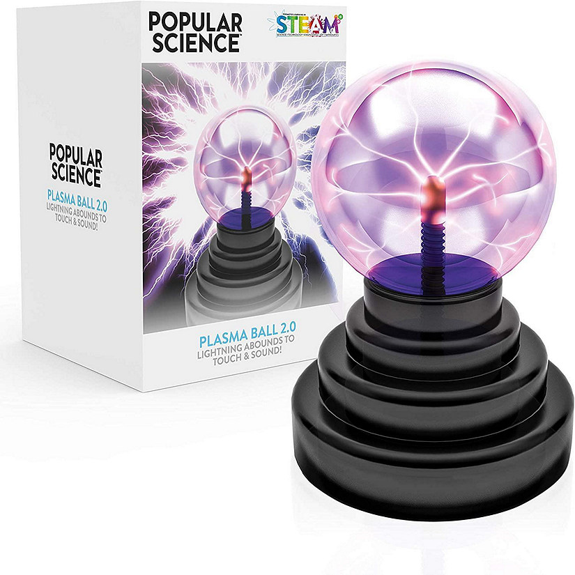 Plasma Ball 2.0 Popular Science Lightning Orb Touch Sound STEAM Toy WOW! Stuff Image