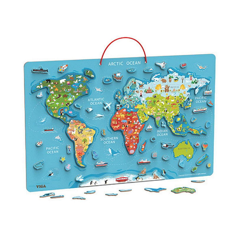 Playlearn Magnet World Puzzle & Board Image