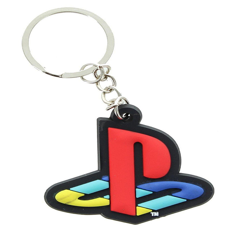 PlayStation Logo PVC Rubber Keyring Image