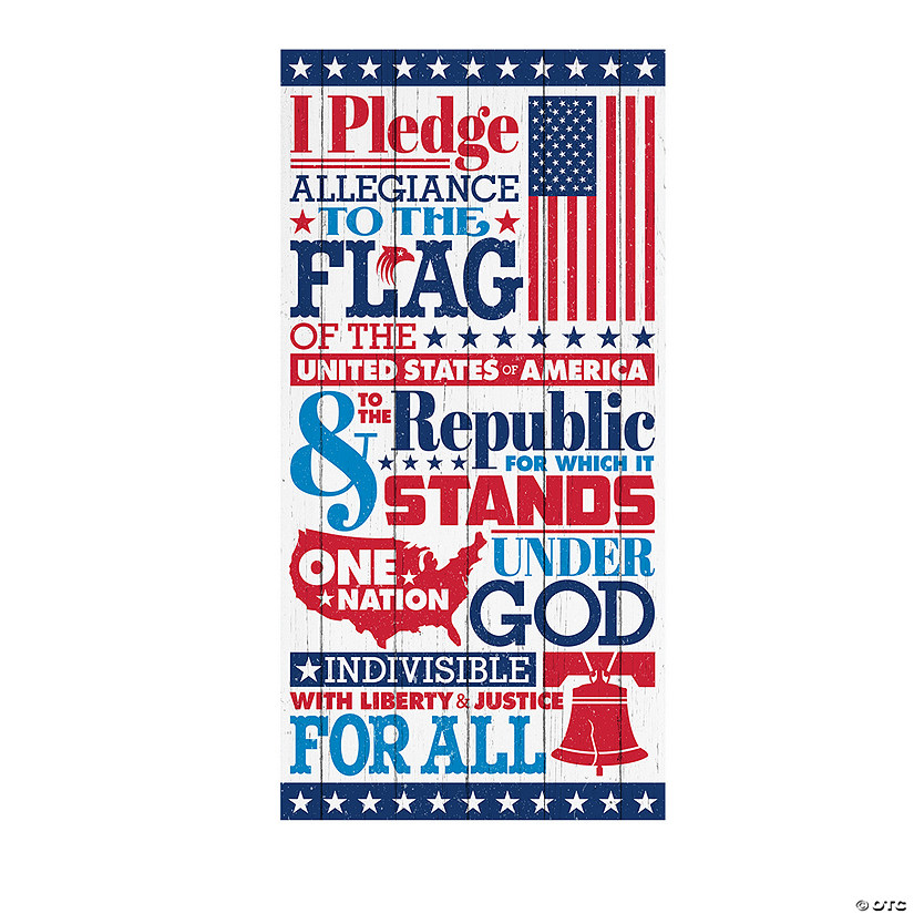 Pledge of Allegiance Patriotic Door Banner Image