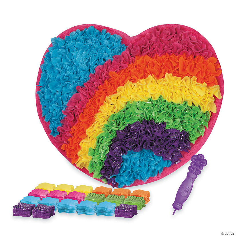 PlushCraft Rainbow Heart Pillow Kit Image