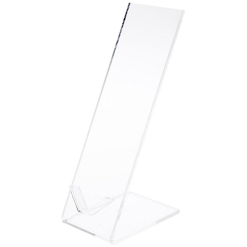 Plymor Clear Acrylic Angled High-Heel Shoe Display Riser Stand, 8" H x 2.75" W x 4" D (2 Pack) Image