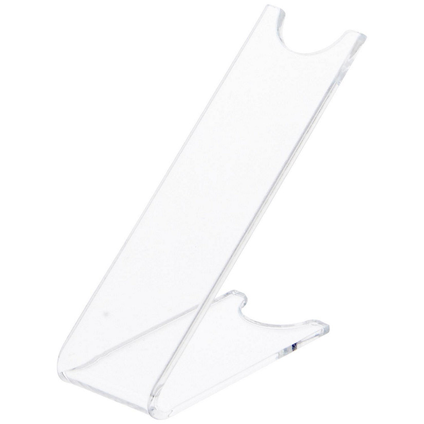 Plymor Clear Acrylic Angled Stiletto High-Heel Shoe Display Riser Stand, 2.5" H x 1" W x 2.5" D (6 Pack) Image