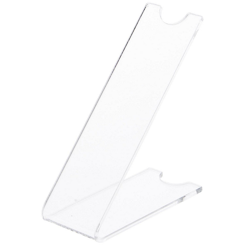 Plymor Clear Acrylic Angled Stiletto High-Heel Shoe Display Riser Stand, 3.5" H x 1.375" W x 3" D (6 Pack) Image