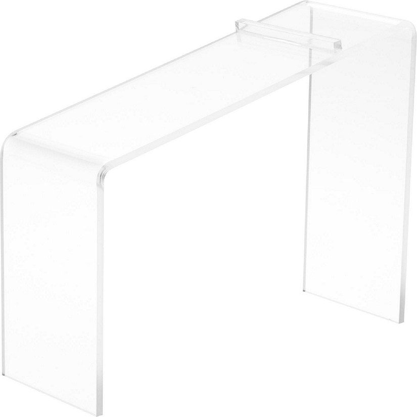 Plymor Clear Acrylic Elevated Heel Shoe Display Riser, 3" W x 9" D x 7" H (2 Pack) Image