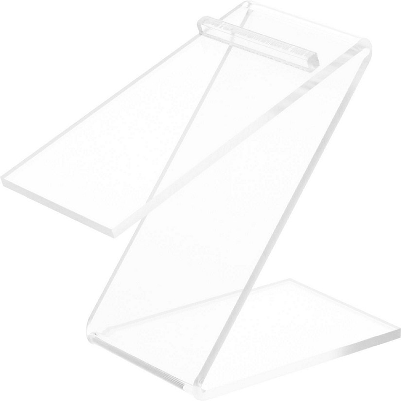 Plymor Clear Acrylic Elevated Heel "Z" Shoe Display Riser, 3" W x 6.25" D x 5.25" H (6 Pack) Image