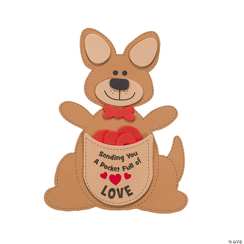 Pocket Full of Love Kangaroo Valentine Craft Kit - Makes 12 Image