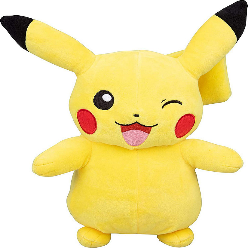 Pok&#233;mon Pikachu Plush Stuffed Animal - Winking - Large 12" Image