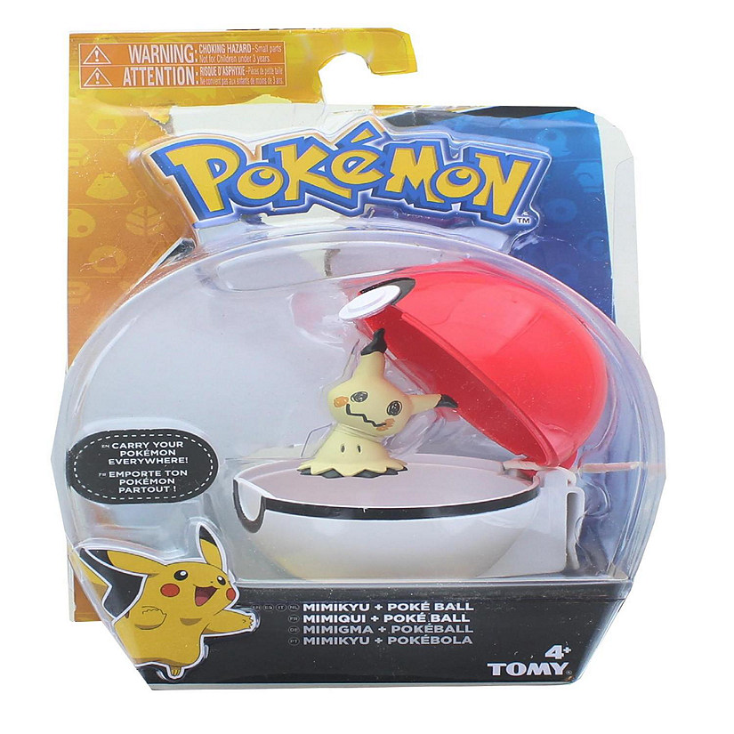 Pokemon Clip and Carry Poke Ball  2 Inch Mimikyu and Poke Ball Image