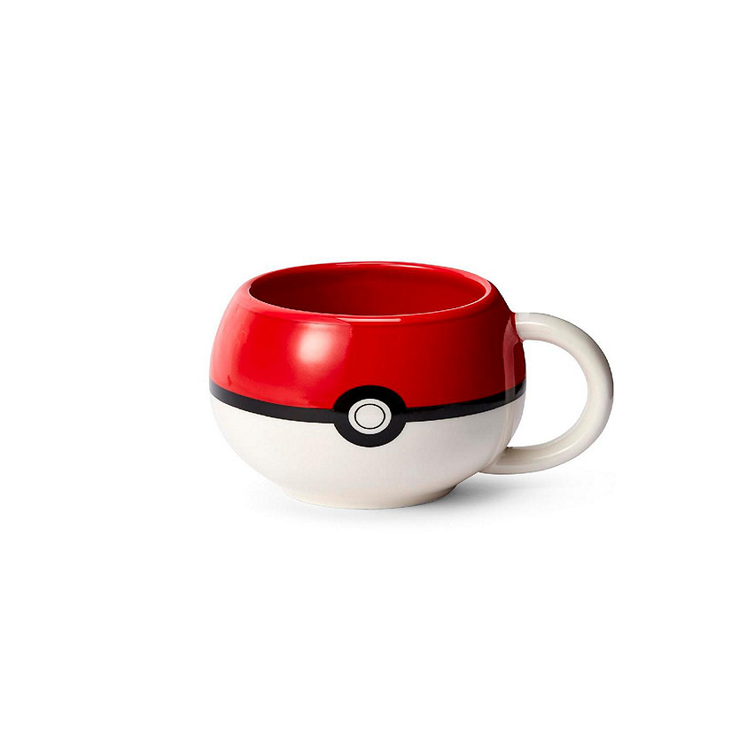 Pokemon Pokeball Molded Ceramic Coffee Mug Image