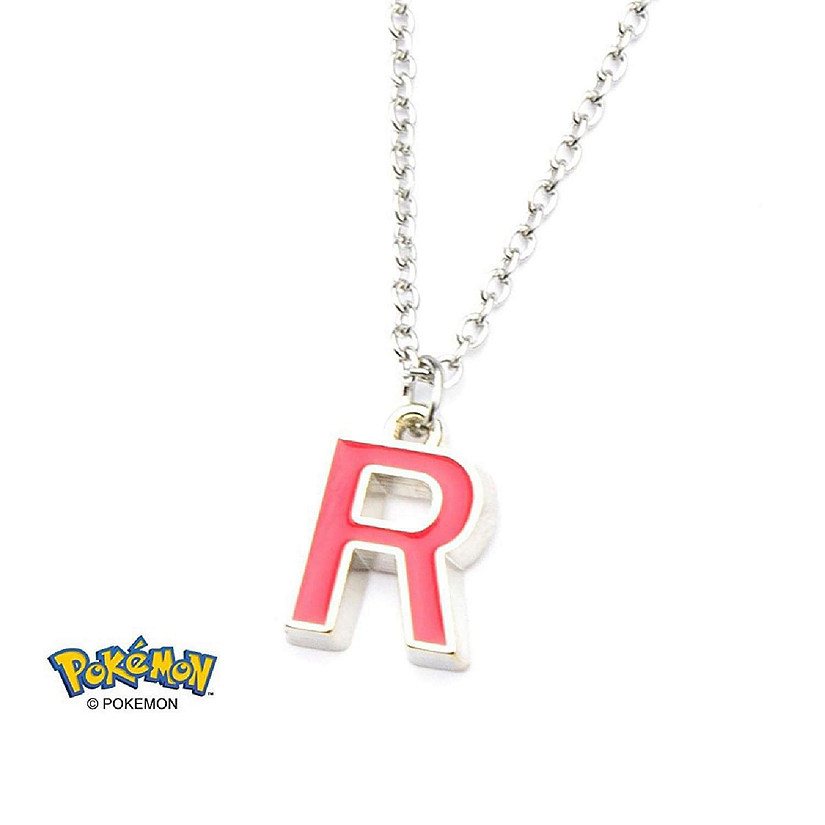 Pokemon Team Rocket "R" Enamel Pendant Necklace Image