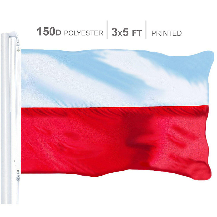 Poland Polish Flag 150D Printed Polyester 3x5 Ft Image