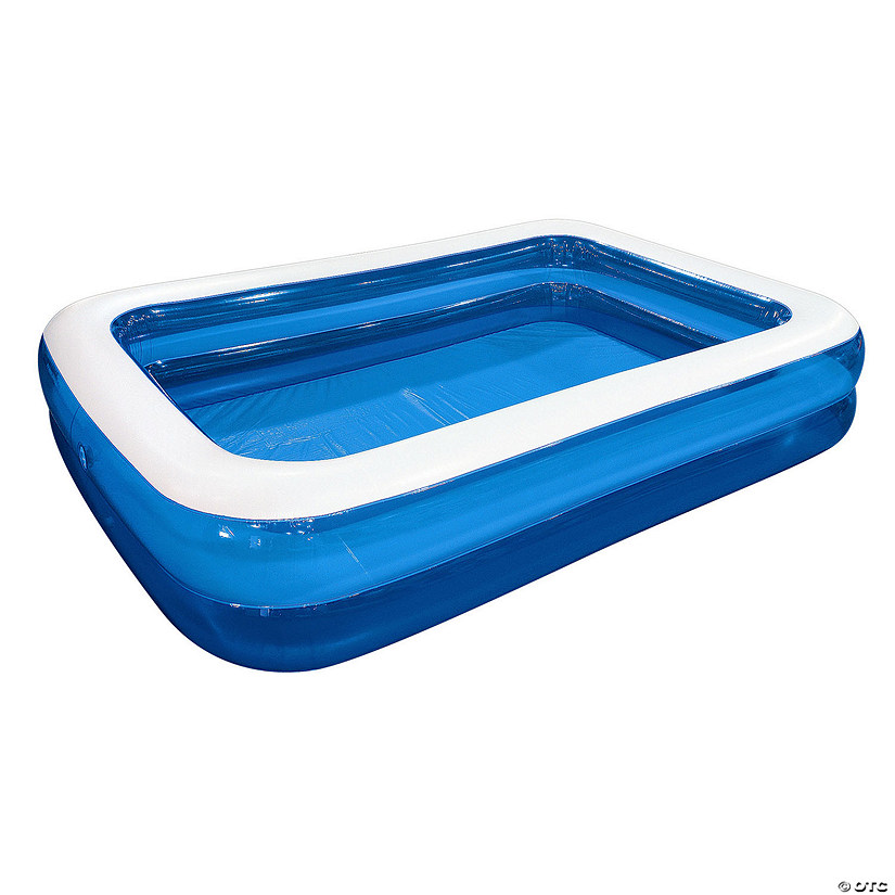 Pool Central 6.5' Blue and White Inflatable Rectangular Swimming Pool Image