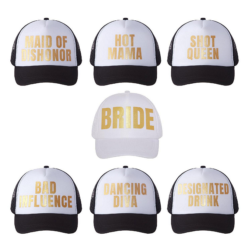 Pop Fizz Designs Bridesmaid Trucker Hats w/ Funny Phrases Image