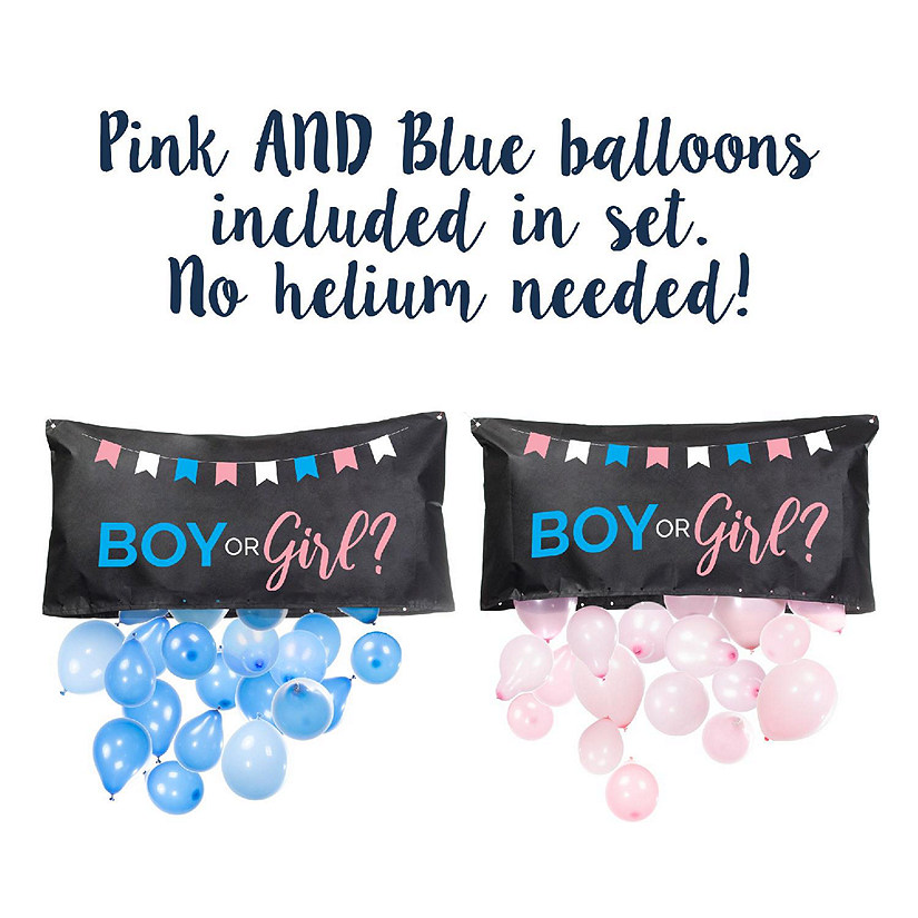 Pop Fizz Designs Gender Reveal Balloon Drop Bag - Boy or Girl? Image