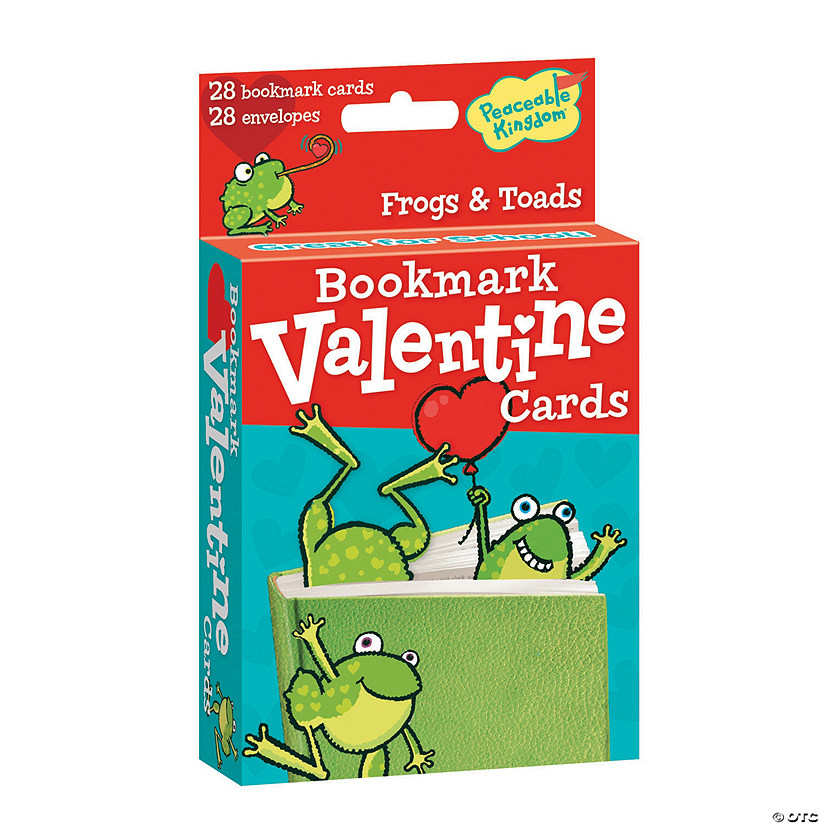 Pop-Out Frog Bookmark Valentine's Day Cards - 28 Pc. Image