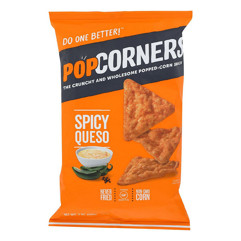 Popcorners - Chips Spicy Queso - Case of 12 - 7 OZ Image