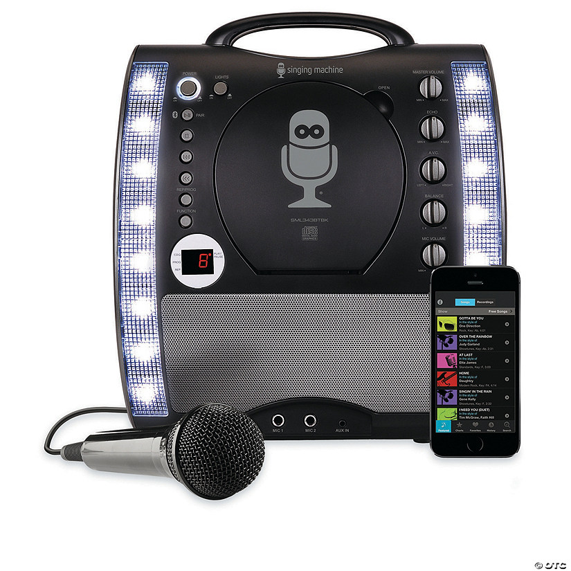 Portable Plug-n-Play  Karaoke System with Wired Microphone Image