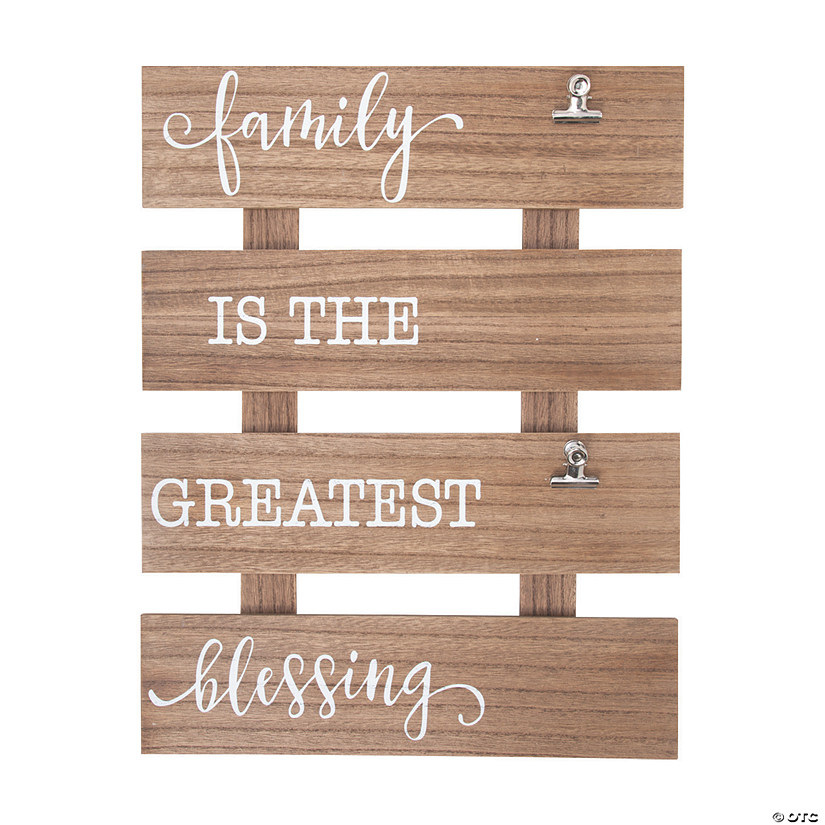 Positively Simple Family Blessing Wall Sign with Clips Image