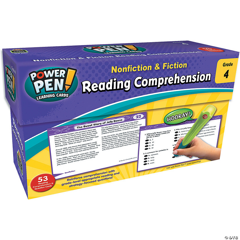 Power Pen Reading Comprehension Cards: Grade 4 Image