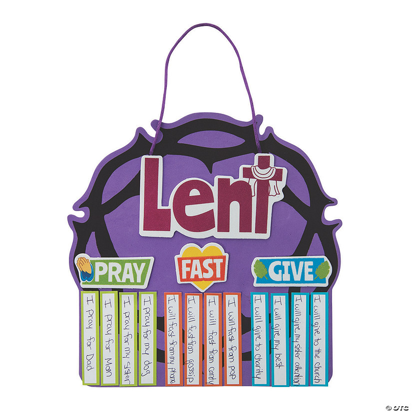 Pray, Fast, Give Lent Sign Craft Kit - Makes 12 Image