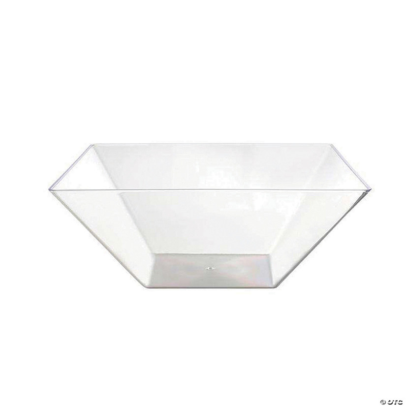 Premium 4 qt. Clear Square Plastic Serving Bowls (24 Bowls) Image