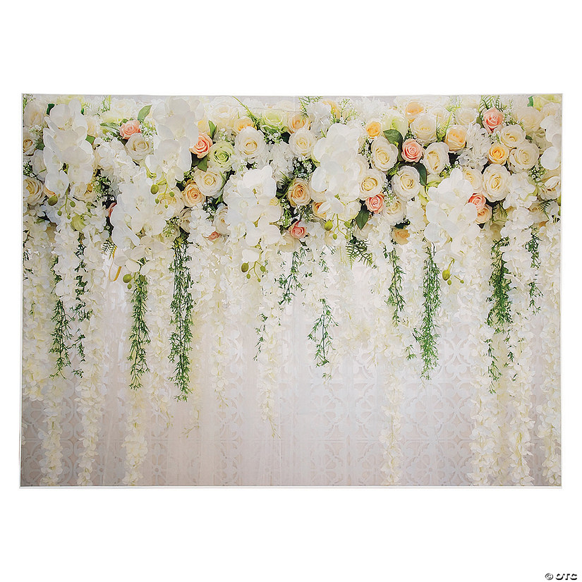 Premium White Floral Wedding Backdrop Image