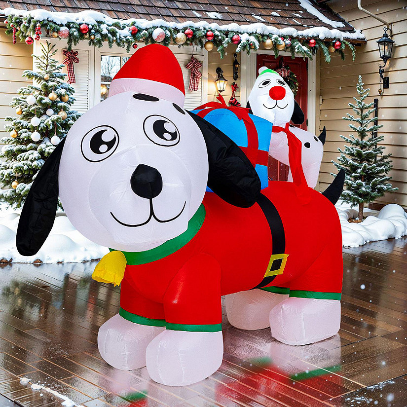 Presence - 5FT Inflatable Christmas Doggie Family of Two Image