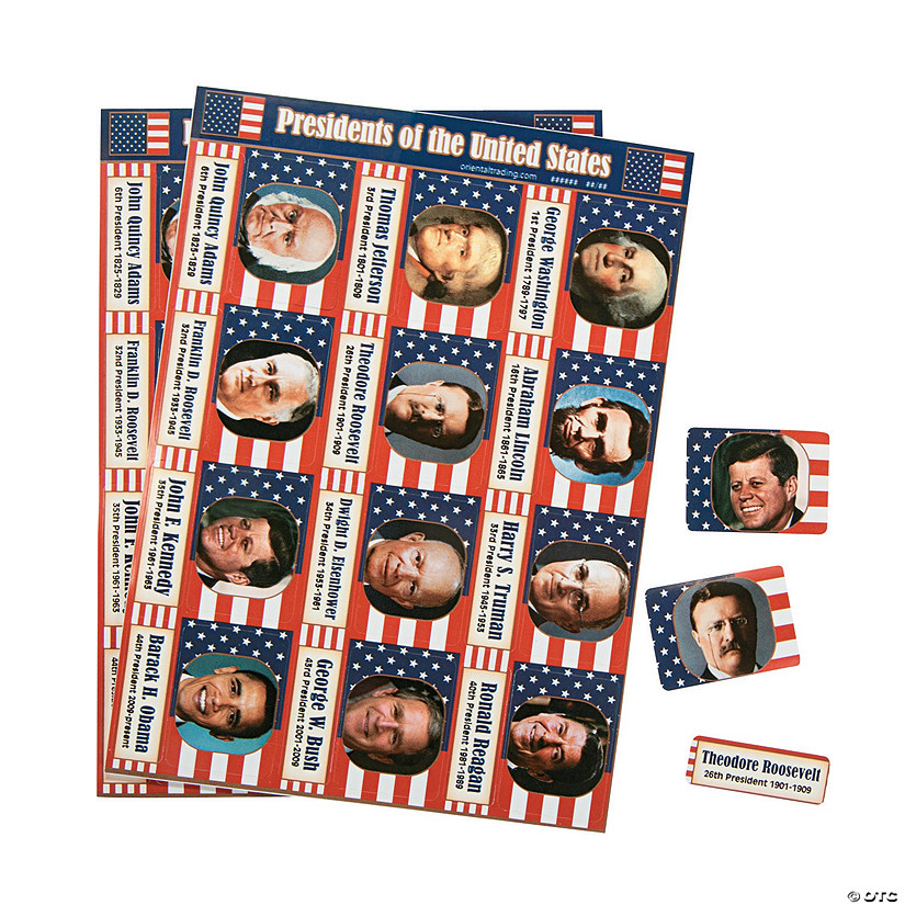 Presidents Sticker Sheets Image