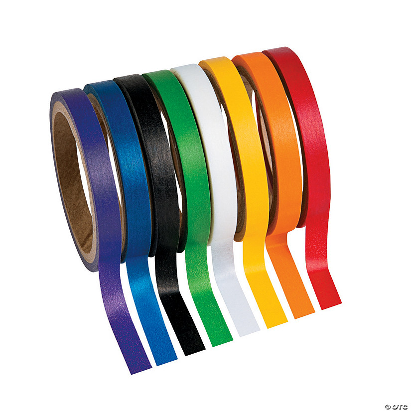 Primary Solid Colors Washi Tape Set - 8 Pc. Image