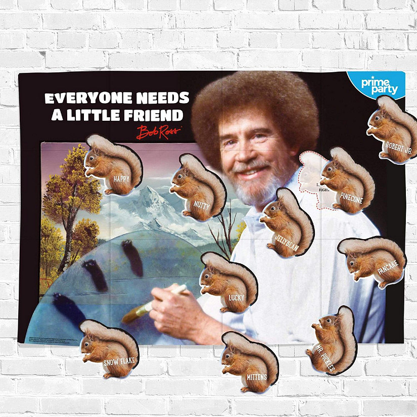 Prime Party Pin-the-Squirrel on Bob Ross Party Game Image