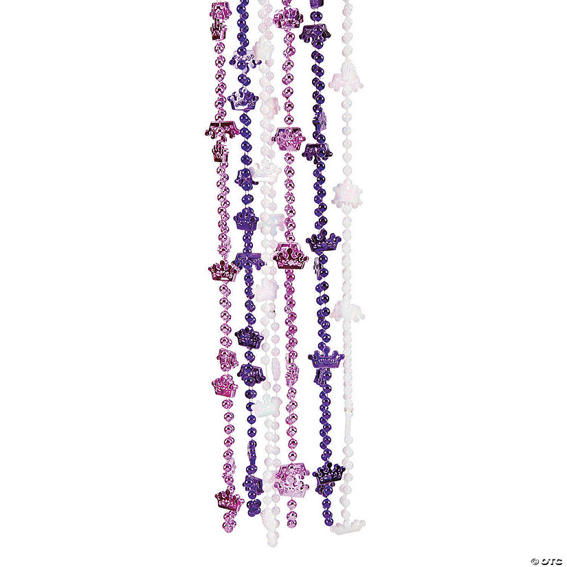 Princess Crown Bead Necklaces - 12 Pc. Image