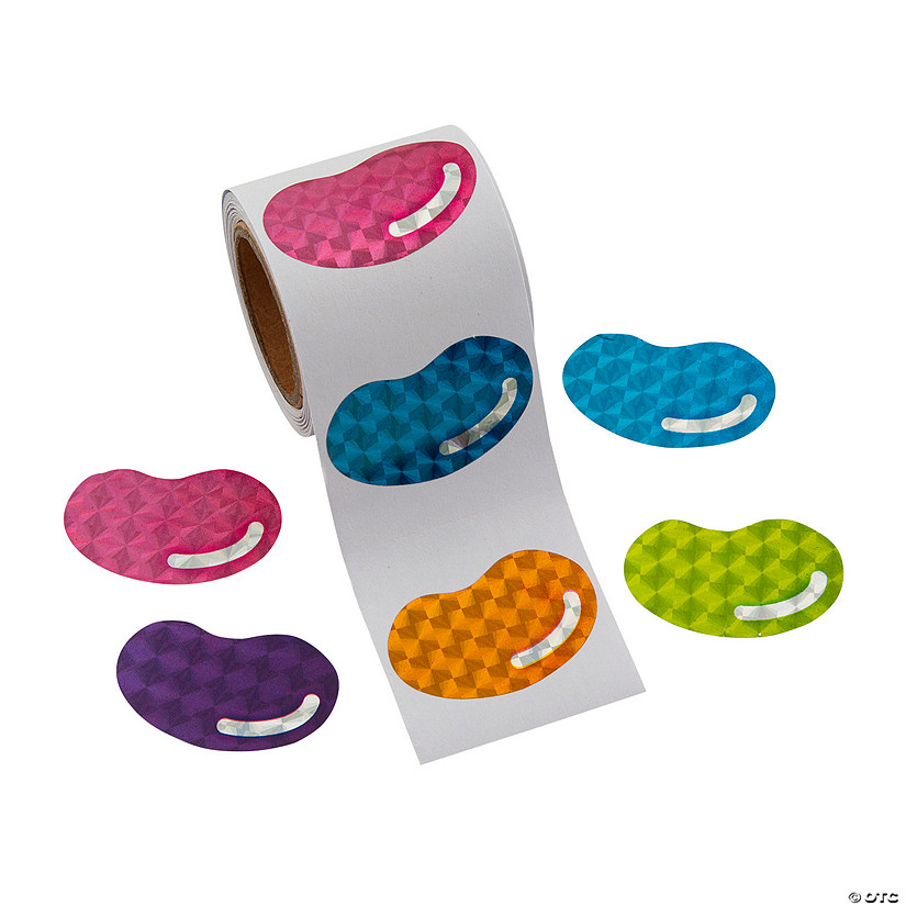Prism Easter Jelly Bean Sticker Roll - 100 Pc. Image