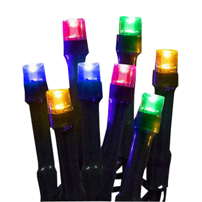 ProductWorks 16834 Brilliant Micro Multi Green Cord Led Lights, Multicolor Image