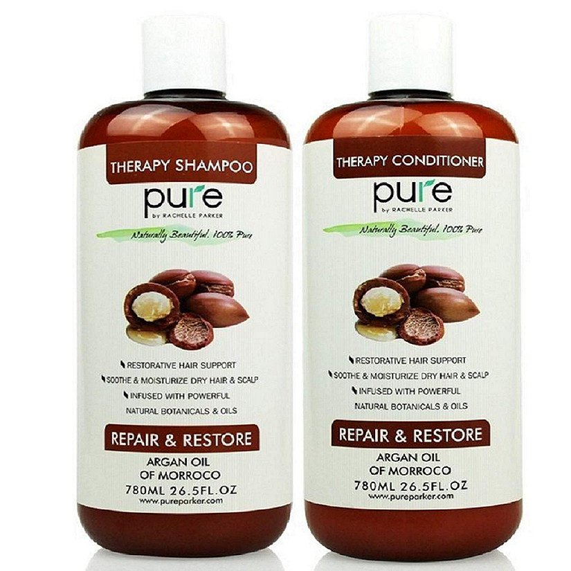 Pure Parker - Argan Oil Shampoo and Conditioner Set. 2 Bottles 26.5 oz each Image