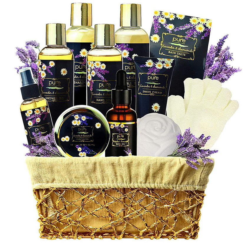 Pure Parker - Sensational Lavender Chamomile 12-Piece Relaxing Bath and Body Gift Basket Image
