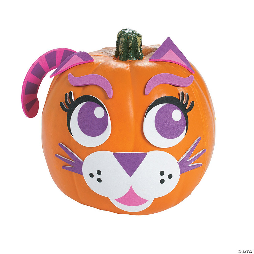 Purple Cat Pumpkin Decorating Craft Kit - Makes 12 Image