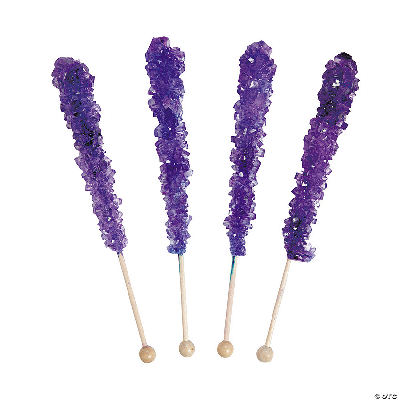Purple Rock Candy Lollipops - 12 Pc. Image
