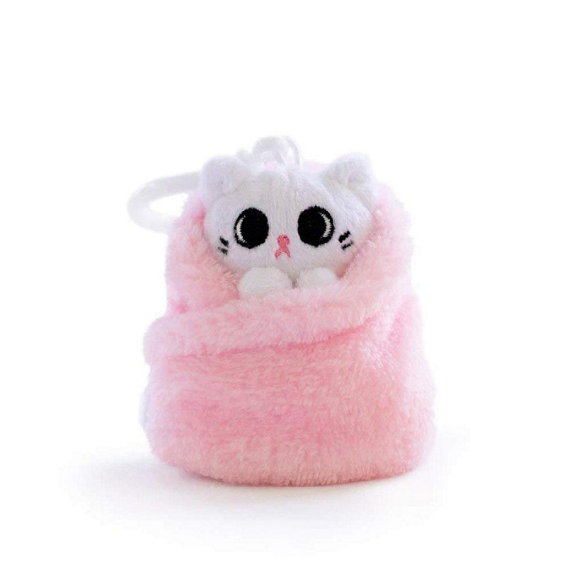 Purritos 3 Inch Cat In Blanket Plush Key Ring - Mochi Image