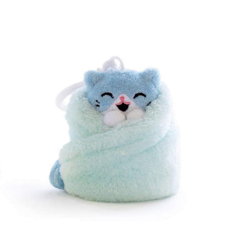 Purritos 3 Inch Cat In Blanket Plush Key Ring - Tuna Image